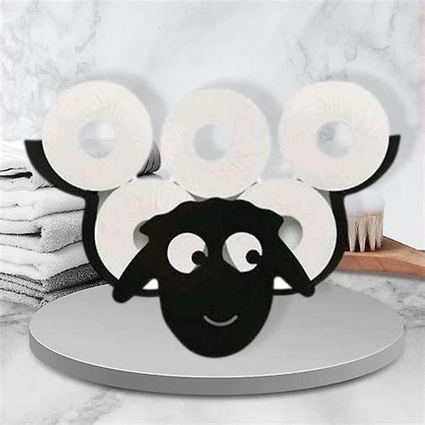 Toilet Roll Holder Novelty Black Metal Sheep Toilet Wall Mounted Free