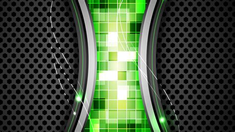 Black Abstract Symmetry Green Pattern Circle Vector Light Color