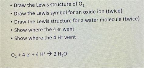 Draw the Lewis structure of O₂ Draw the Lewis symbol | Chegg.com