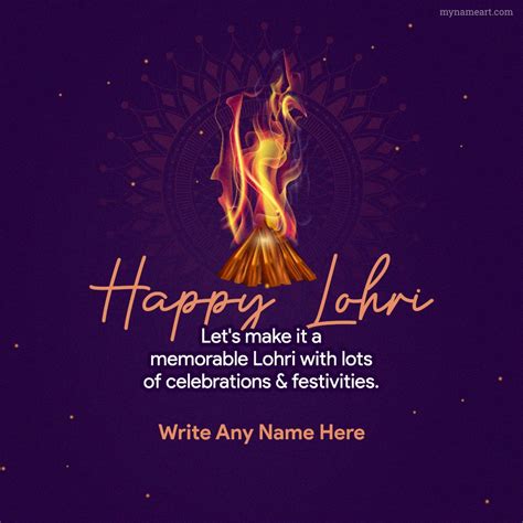 Customize Happy Lohri Card With Beautiful Images And Quotes