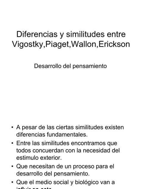 PDF Diferencias Y Similitudes Entre Vigostky Piaget Wallon DOKUMEN TIPS