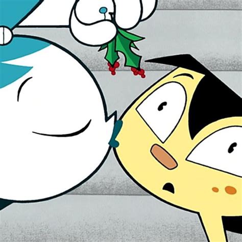 “my Life As A Teenage Robot” Jenny Gives Sheldon A Mistletoe Kiss On