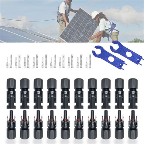 10 Paar PV Solarstecker MC4 Stecker Solarkabel 4 6mm2 Buchse Kupplung