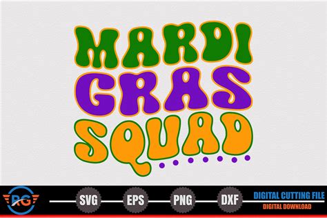 Mardi Gras Squad Mardi Gras Retro Svg Graphic By Robi Graphics