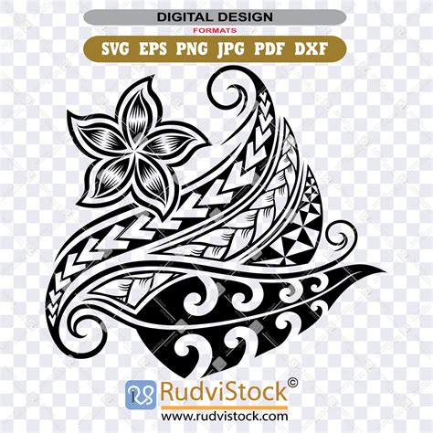 Samoan design flower logo - Rudvistock