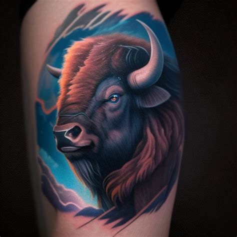 55 Bison Tattoo Ideas - TattooClue.com