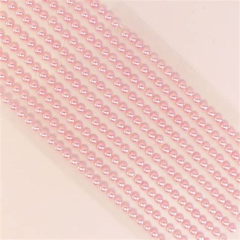 500 Pink Mini 3mm Pearls Flat Backed Round Self Adhesive Beads Syntego