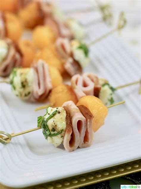 Easy Elegant Party Appetizer Recipe Ham Melon And Mozzarella Bites