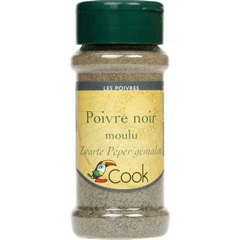 POIVRE NOIR EN POUDRE 45 G COOK Chez Etik Bio