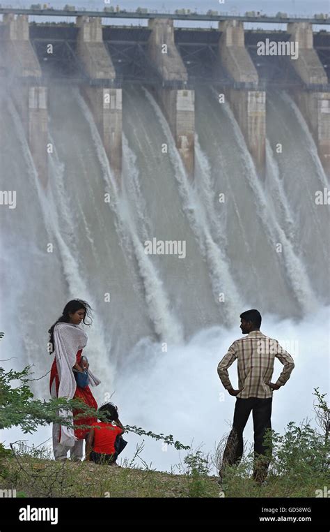 Nagarjuna Sagar dam Stock Photo - Alamy