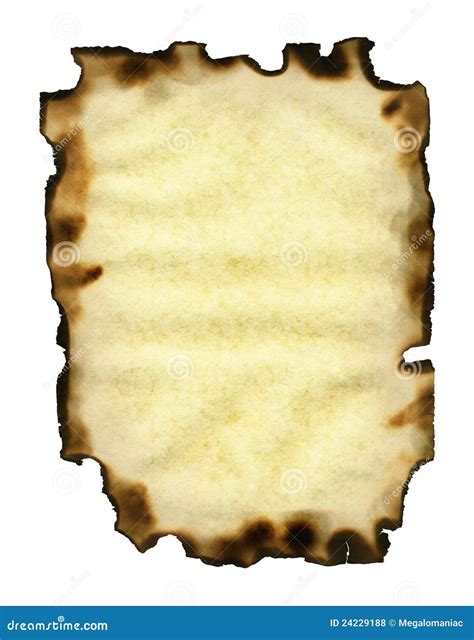 Old Sheet Of Paper With Burnt Edges Stock Photo Image Of Edge Burned