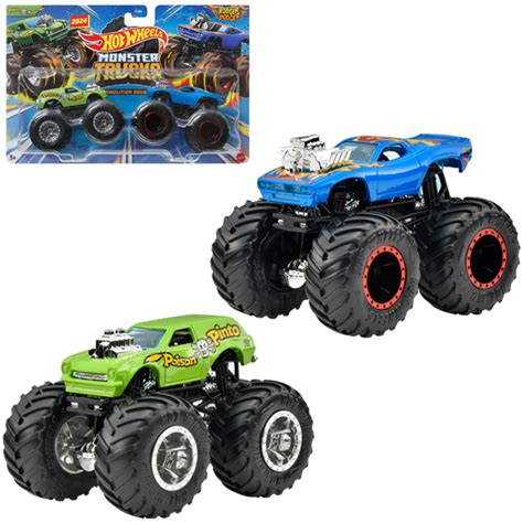 Bộ 2 Xe Mô Hình Monster Trucks Siêu Xe Tải Muscle Men Hot Wheels HWN70 FYJ64 FAHASA