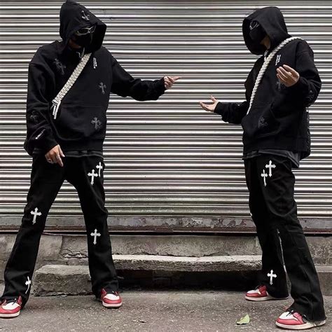 Quần jean baggy nam nữ Chrome Hearts quần jeans ống rộng unisex Kun Shop hot trend