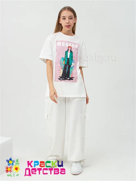 Футболка оверсайз, арт.: DB 0350, для девочки 9-14 лет оптом из Турции