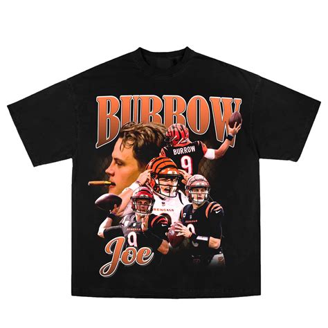 Joe Burrow T Shirt Design Png Instant Download Etsy