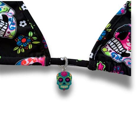 Sugar Skull Bikini Top Charm Micro Gigi