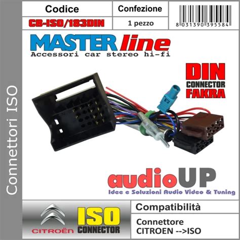 CONNETTORE ISO AUTORADIO Originale Antenna Iso Citroen C3 Dal 2004 In