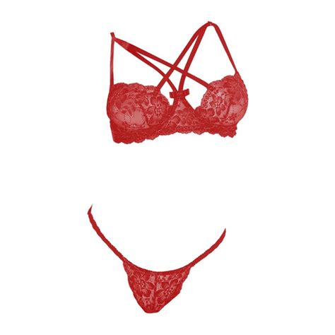 Jual B Bikini Bra Set Merah Transparan Bra Kawat Shopee Indonesia