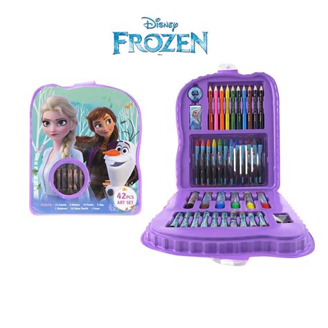 ️new Disney Frozen 2 Princess Elsa And Anna 42pcs Art Set Set Seni