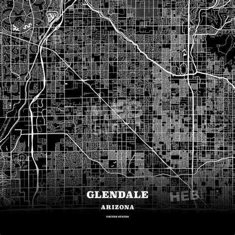 Glendale Arizona Usa Map Poster Template Map Poster Glendale