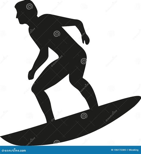 Silueta De La Persona Que Practica Surf Ilustraci N Del Vector