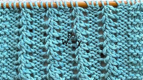 How To Knit The Lace Scarf Stitch Pattern 2 Rows Only