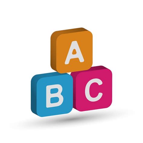 Cubes Tridimensionnels Avec Des Lettres De L Alphabet Abc Illustration