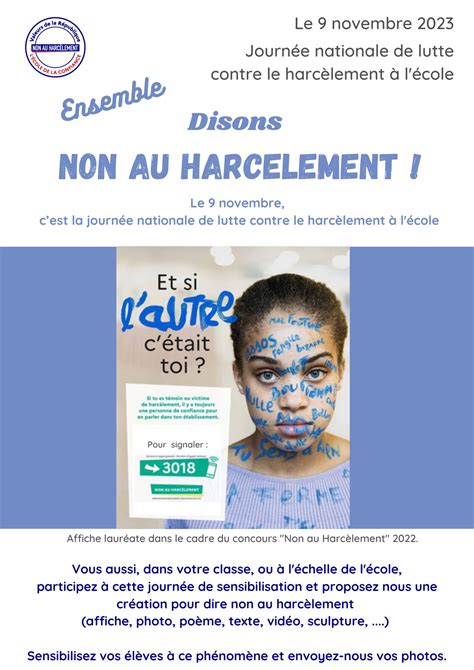 journée de lutte contre le harcèlement 09 novembre 23 Le conservatoire