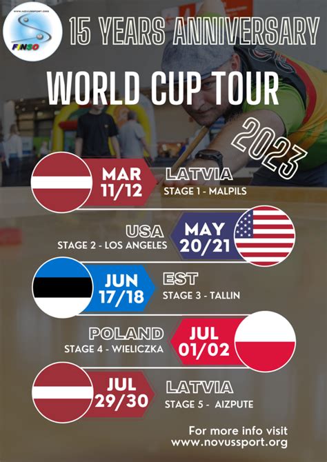 Save the Dates - World Cup Tour 2023 - Novuss - Sport for Everyone!