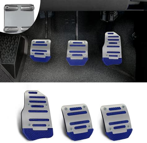 Amazon 3 PCS Car Non Slip Stainless Steel Pedal Pads Gas Pedal