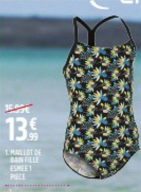 Promo MAILLOT DE BAIN FILLE ESMEET PIECE Chez Intersport