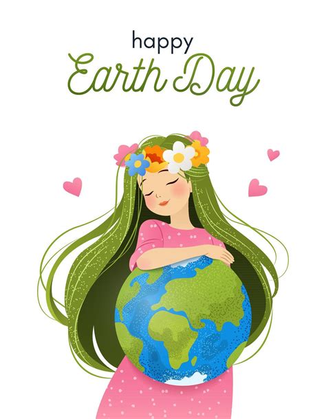 Happy Mother Earth Day Environmental Protection Vertical Greeting