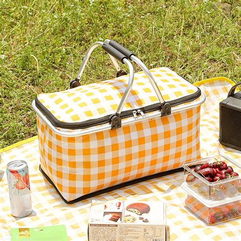 Naittoop Clearance 2024 Folding Picnic Basket Large Capacity Outdoor