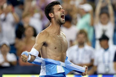 Flashing The Goods Novak Djokovics Shirtless Triumph