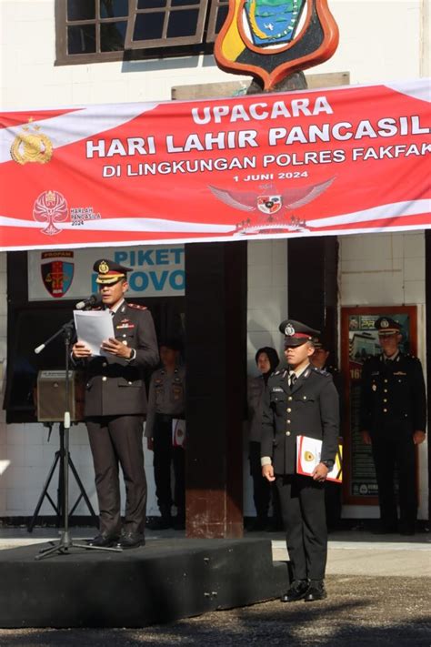 Pimpin Upacara Peringatan Harlah Pancasila Tahun Wakapolres