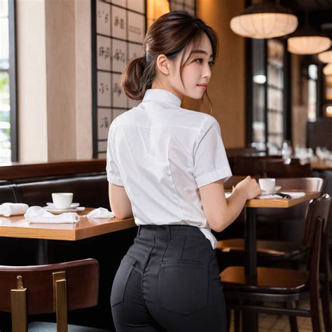 Hot Ass Images Of A Curvy Ass Woman Working At Restaurant AIHotassFactory