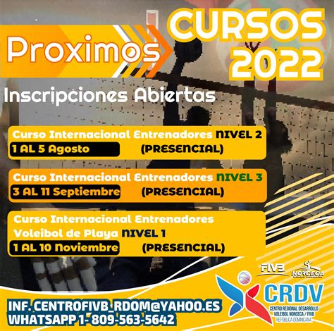 Anuncian Cursos Presenciales para entrenadores en 2022