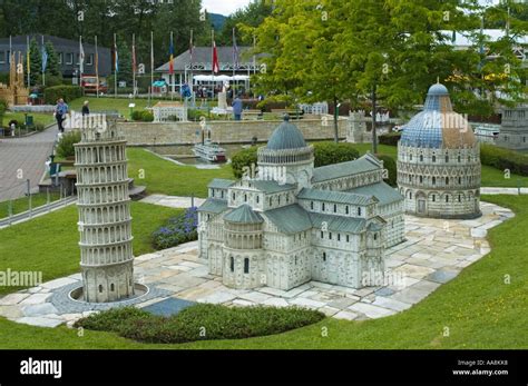 Austria Klagenfurt Minimundus Miniature Park Model Of Leaning Tower Of