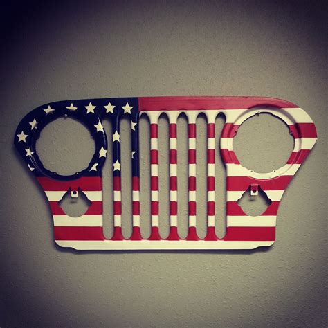 American Flag Jeep Grill - Trending