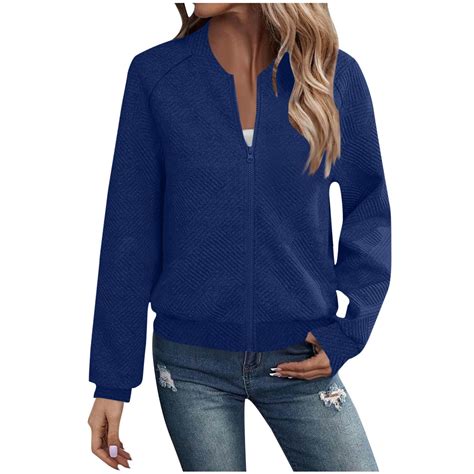 busydd fall jackets  women fashion casual long sleeve zip  jackets