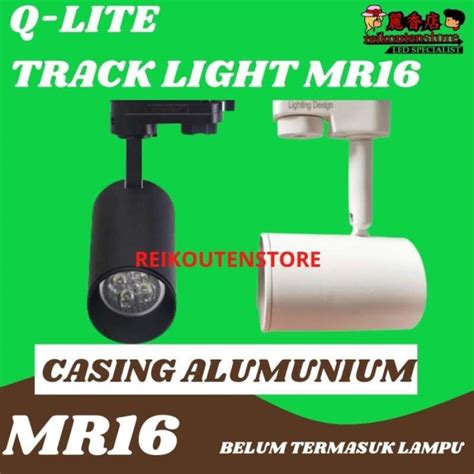 Jual Kap Lampu Sorot Rel Spot Track Light Fitting Mr Body Putih Dan