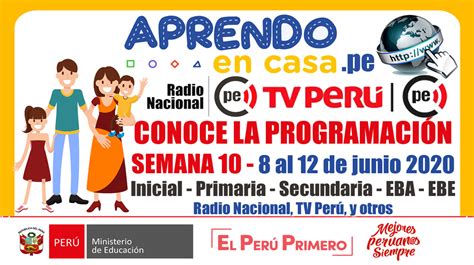 Aprendo En Casa Conoce La Programaci N De La Semana Radio Y Tv