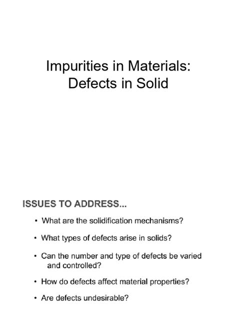 Defects In Solids Pdf