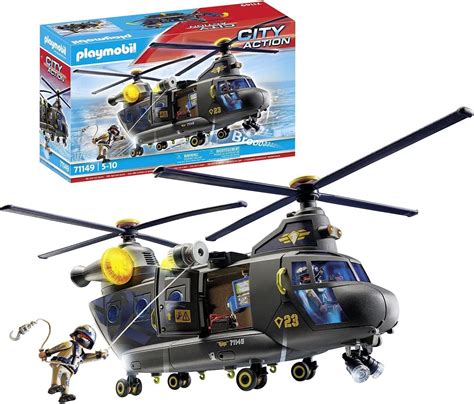 Playmobil City Action 71149 Swat Rettungshelikopter Detailreicher Swat