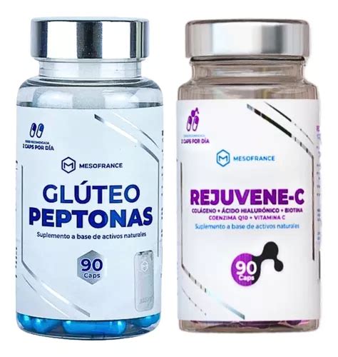 Kit Glúteo Peptonas Rejuvene c Mesofrance 90 Cápsulas C u Meses sin