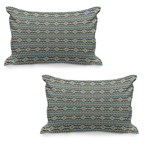 Ethnic Quilted Pillowcover Set Of Indigenous Motifs Inspired By