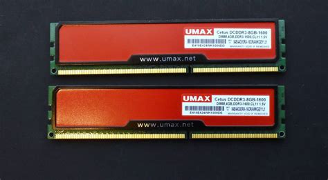 Yahooオークション Umax Ddr3 1600 （pc3 12800） 4gb X 2枚セット