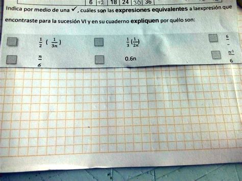 Solved Indica Por Medio De Una Cuáles Son Las Expresiones Equivalentes