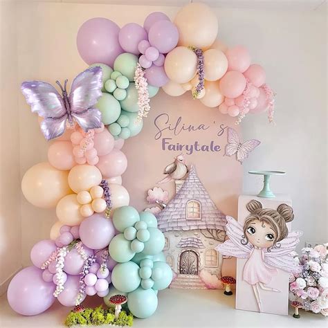 Amazon Fairy Butterfly Balloon Arch Kit 125Pcs Pastel Purple Pink