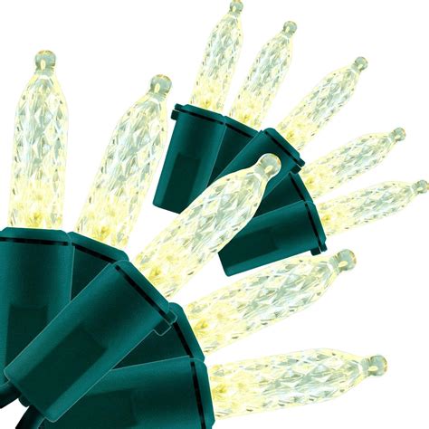 YULETIM Faceted LED Christmas Lights 200 Count 50 Ft Pack Of 2 Strands